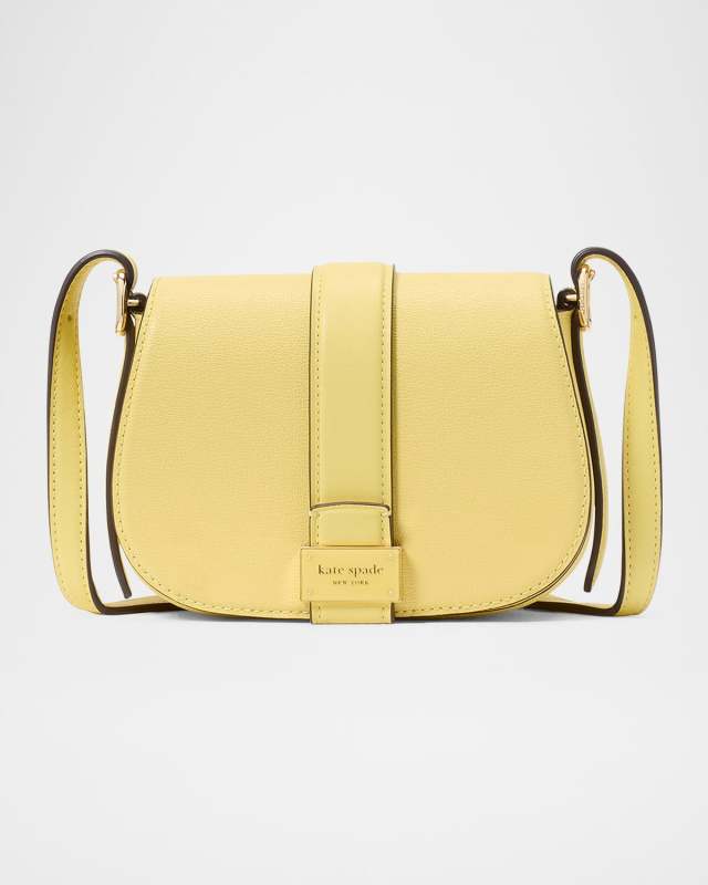 nouveau textured leather mini saddle crossbody bag